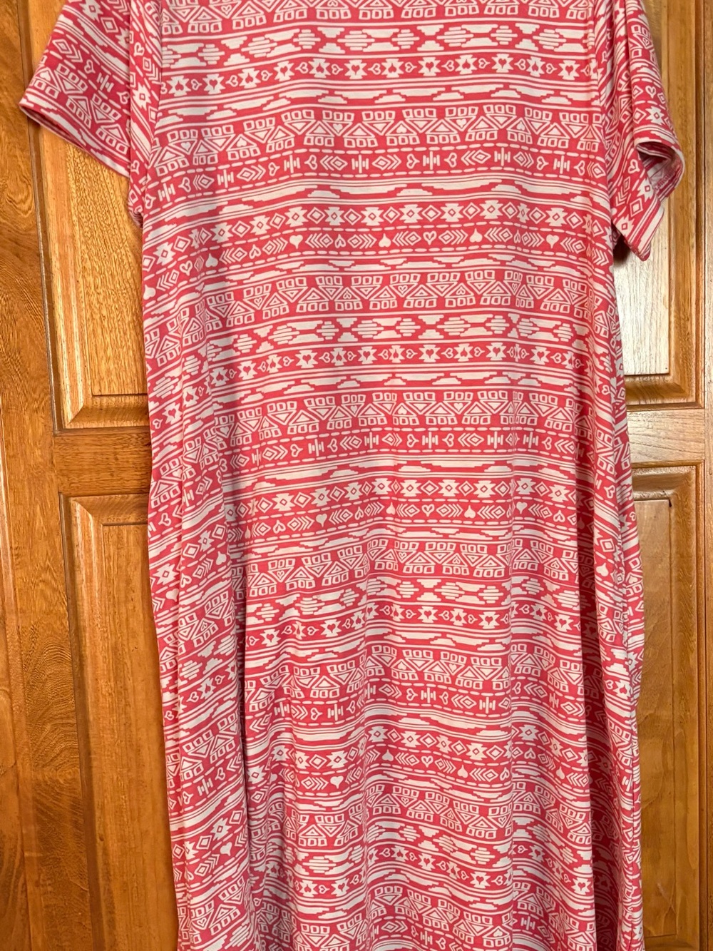 Lularoe Jessie dress  3X pink white Aztec